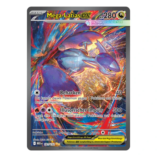 Mega Latias ex SIR 181/132 Pokemon Mega Entwicklung