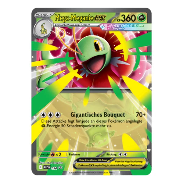 Mega-Meganie ex MEP DE 034 Pokemon Mega-Entwicklung Black Star Promo 