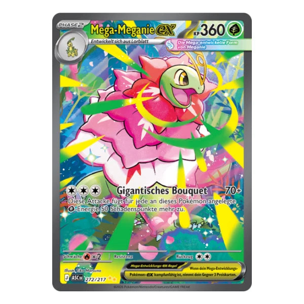 Mega-Meganie ex SIR 272/217 Pokemon Erhabene Helden