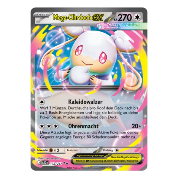 Mega-Ohrdoch ex 172/217 Pokemon Erhabene Helden
