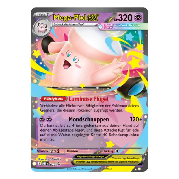 Mega-Pixi ex MEP DE 072 Pokemon Mega-Entwicklung Black Star Promo 