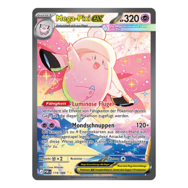 Mega-Pixi ex SIR 119/088 Pokemon Optimale Ordnung