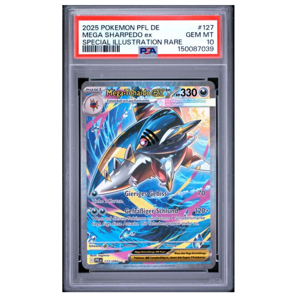 Mega-Tohaido ex SIR 127/094 Pokemon Fatale Flammen (PSA10)