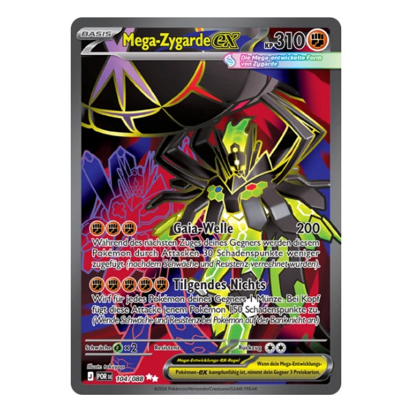 Mega-Zygarde ex FA 104/088 Pokemon Optimale Ordnung 