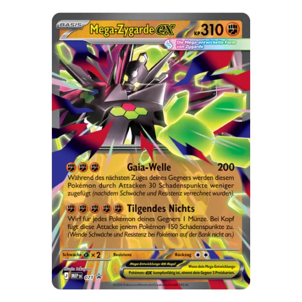 Mega-Zygarde ex MEP DE 071 Pokemon Mega-Entwicklung Black Star Promo 