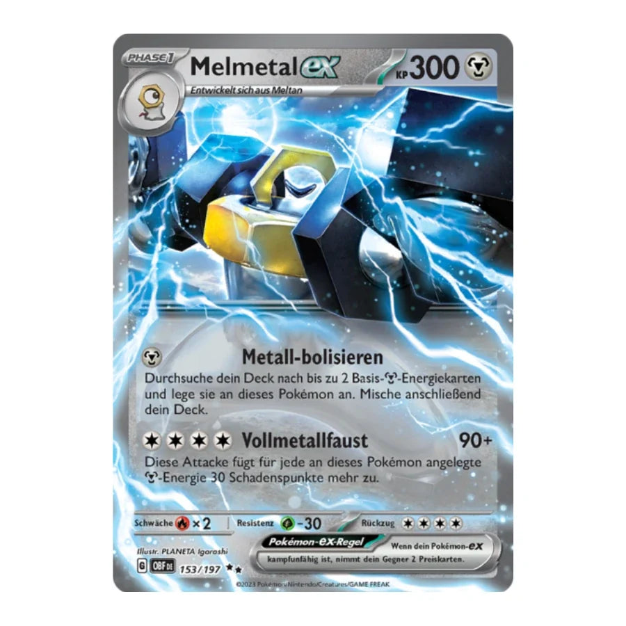 Melmetal ex Deutsch 153/197 Obsidian Flammen