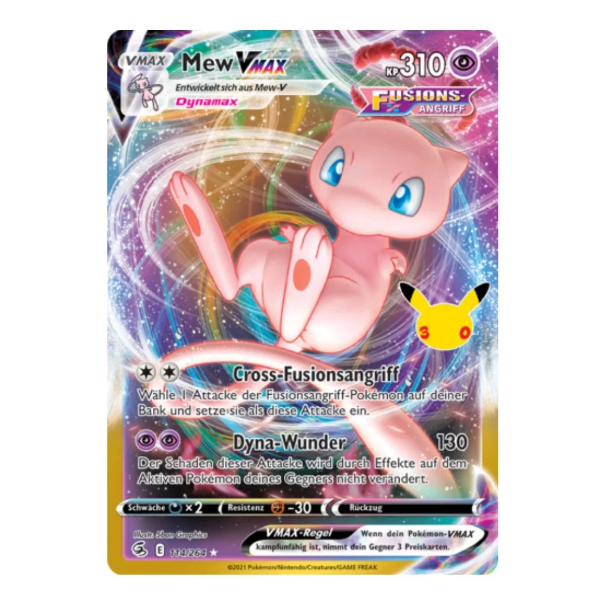 Mew VMAX 114/264 Pokemon 30 Jahre