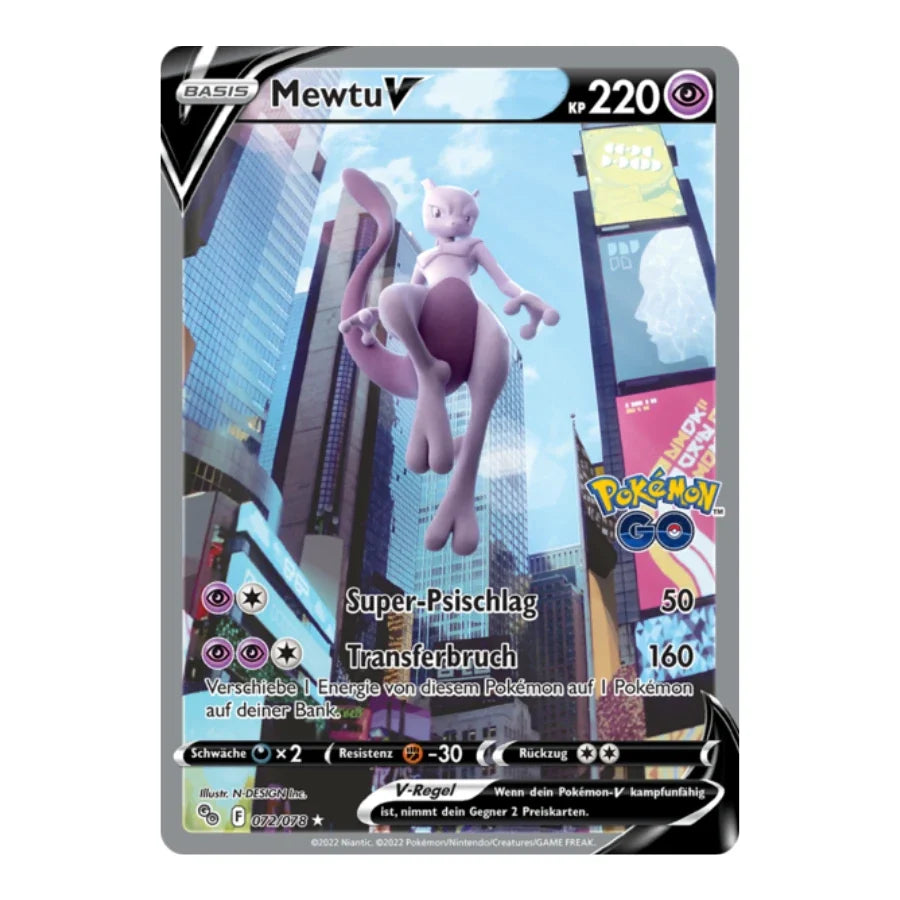 Mewtu V SIR 072/078 Pokemon GO