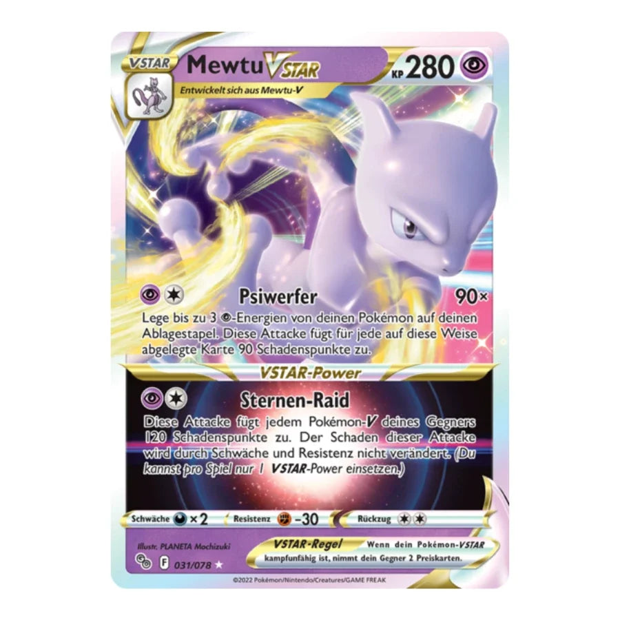 Mewtu VSTAR UR 031/078 Pokemon GO