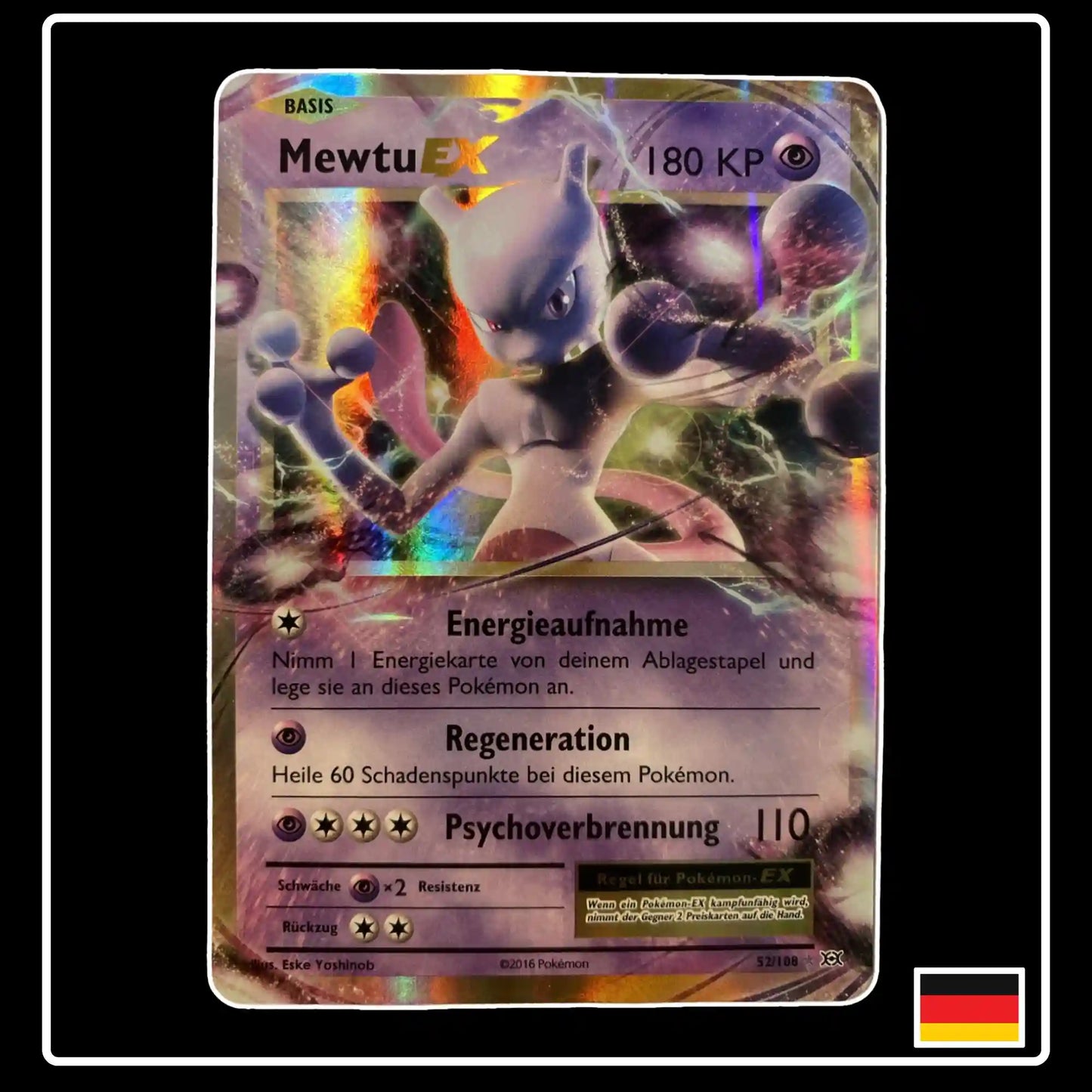 Mewtu EX 52/108 Pokemon XY EvolutioN
