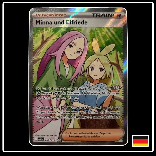 Minna und Elfriede Trainer Full Art 254/217 Pokemon Erhabene Helden