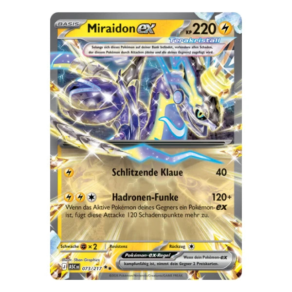 Miraidon ex 073/217 Pokemon Erhabene Helden