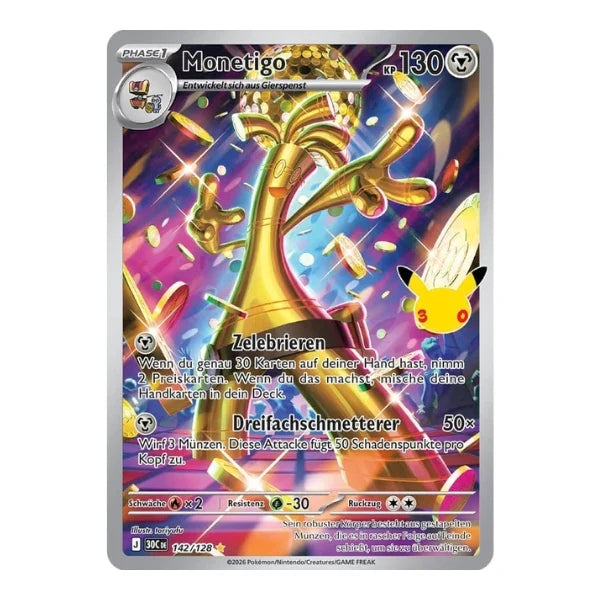 Monetigo IR 142/128 Pokemon 30 Jahre