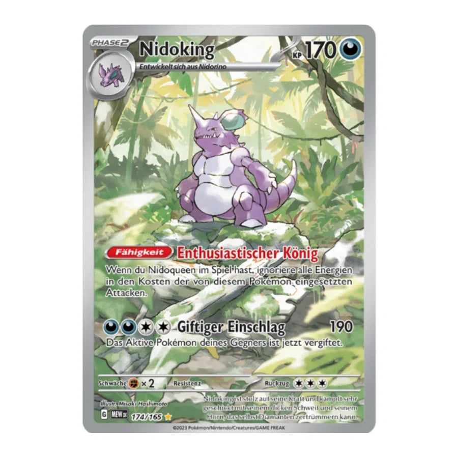 Nidoking Art Rare Deutsch 174/165 Karmesin & Purpur 151