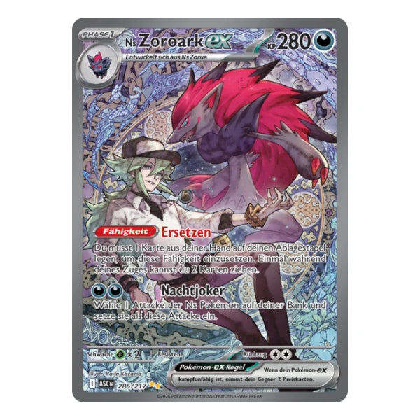 Ns Zoroark ex SIR 286/217 Pokemon Erhabene Helden