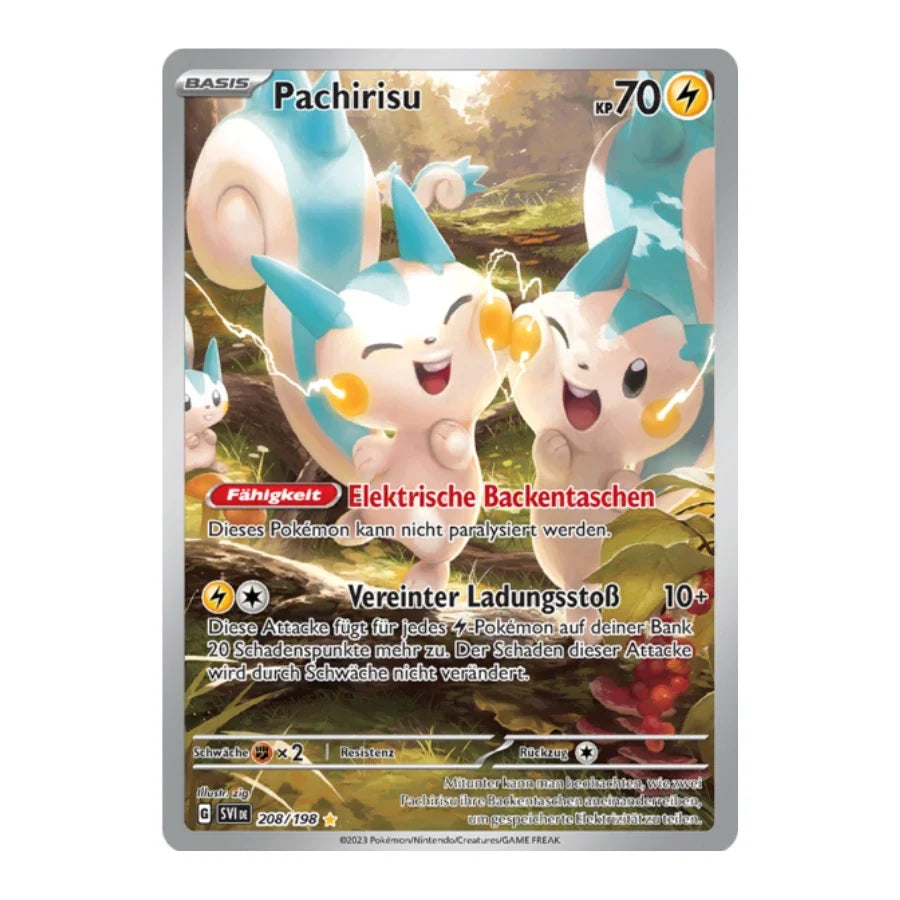 Pachirisu Art Rare Deutsch 208/198 Karmesin & Purpur