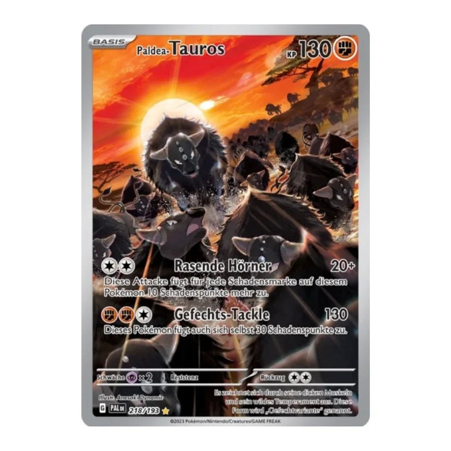 Paldea-Tauros Art Rare Deutsch 218/193 Entwicklungen in Paldea