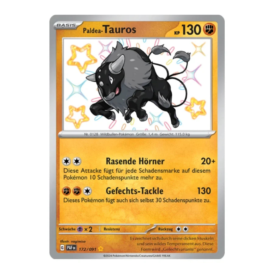 Paldea-Tauros Shiny 172/091 Paldeas Schicksale