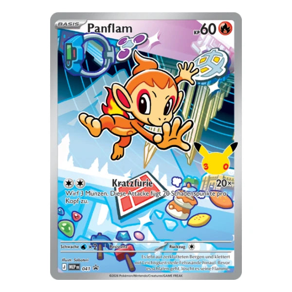 Panflam IR MEP DE 041 Pokemon Mega-Entwicklung Black Star Promo 