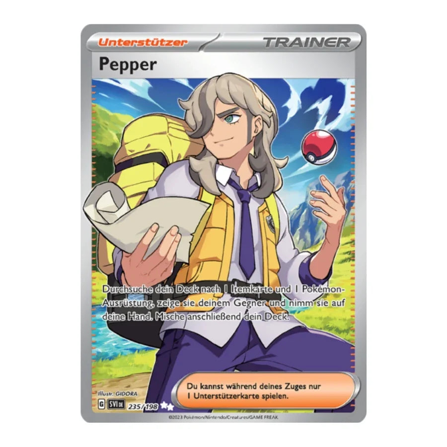Pepper Trainer Full Art Deutsch 235/198 Karmesin & Purpur