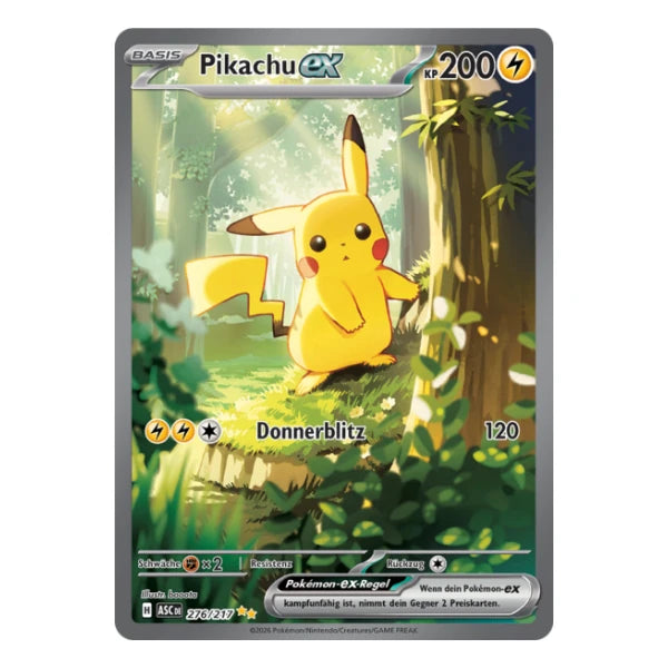 Pikachu ex SIR 276/217 Pokemon Erhabene Helden