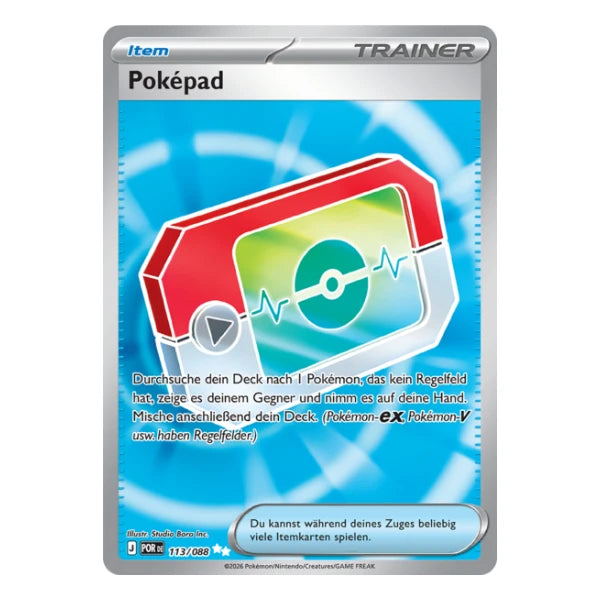 Pokepad FA 113/088 Pokemon Optimale Ordnung 