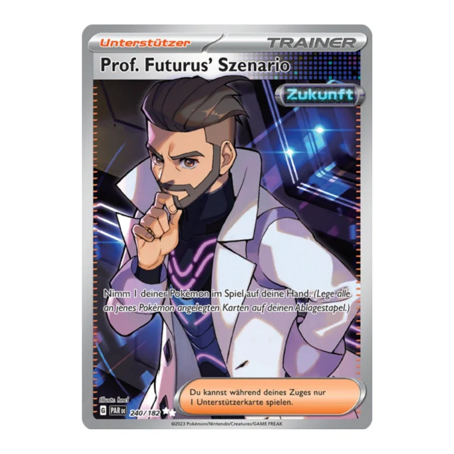 Prof. Futurus’ Szenario Trainer Full Art Deutsch 240/182 Paradox Rift