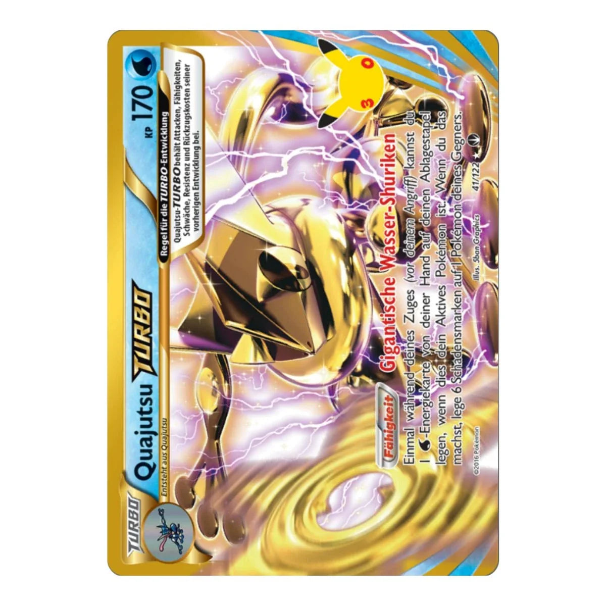 Quajutsu TURBO HR 41/122 Pokemon 30 Jahre
