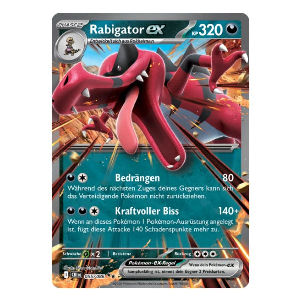 Rabigator ex 055/086 Pokemon Wachsendes Chaos 
