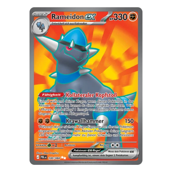 Rameidon ex FA 100/084 Pokemon Dunkelnacht