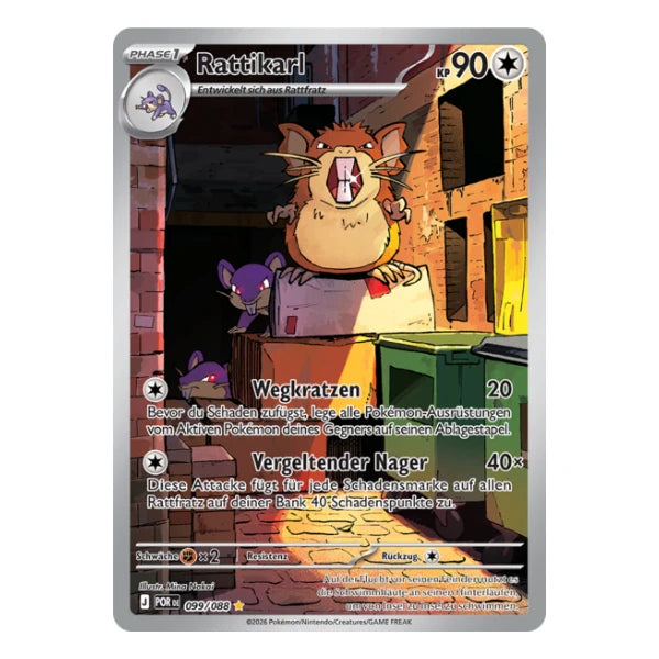 Rattikarl IR 099/088 Pokemon Optimale Ordnung