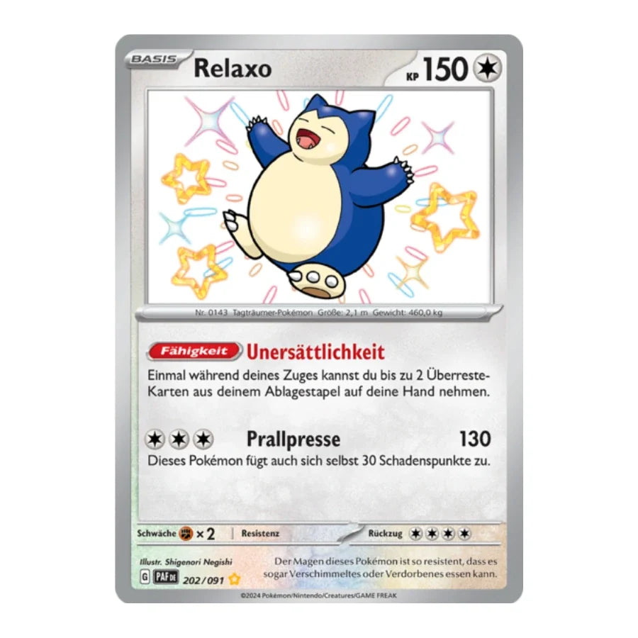 Relaxo Shiny 202/091 Paldeas Schicksale