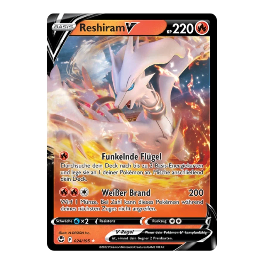 Reshiram V UR 024/195 Silberne Sturmwinde