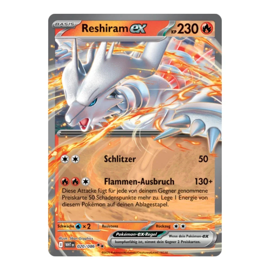 Reshiram ex 020/086 Weisse Flammen