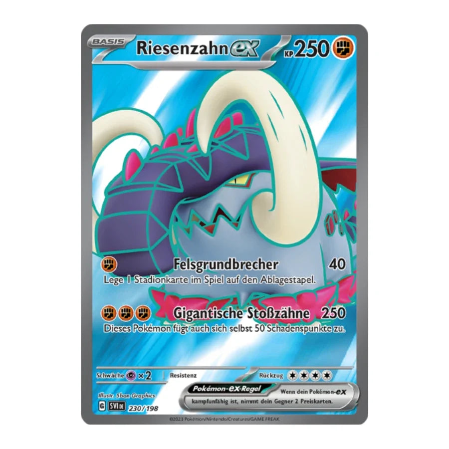 Riesenzahn ex Full Art Deutsch 230/198 Karmesin & Purpur