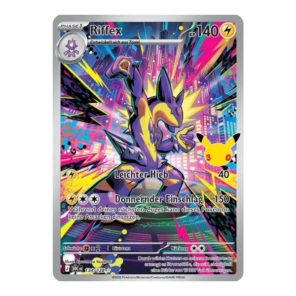 Riffex IR 134/128 Pokemon 30 Jahre