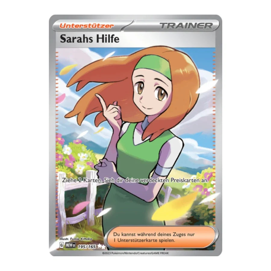 Sarahs Hilfe Full Art Deutsch 195/165 Karmesin & Purpur 151