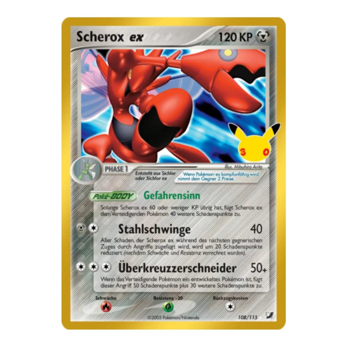 Scherox ex 108/115 Pokemon 30 Jahre