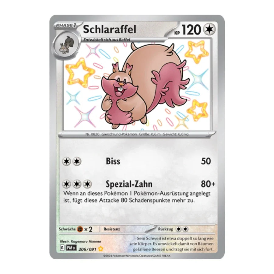 Schlaraffel Shiny 206/091 Paldeas Schicksale