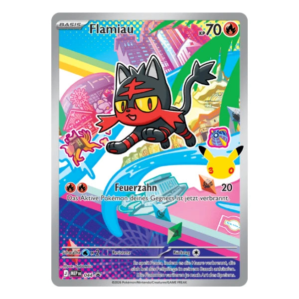 Flamiau IR MEP DE 044 Pokemon Mega-Entwicklung Black Star Promo 