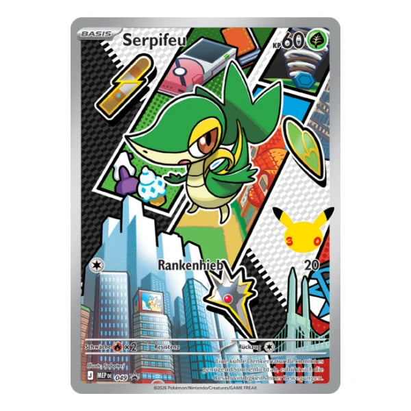 Serpifeu IR MEP DE 049 Pokemon Mega-Entwicklung Black Star Promo 