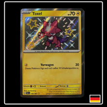 Shiny Toxel Pokemon Karte aus Paldeas Schicksale in Deutsch