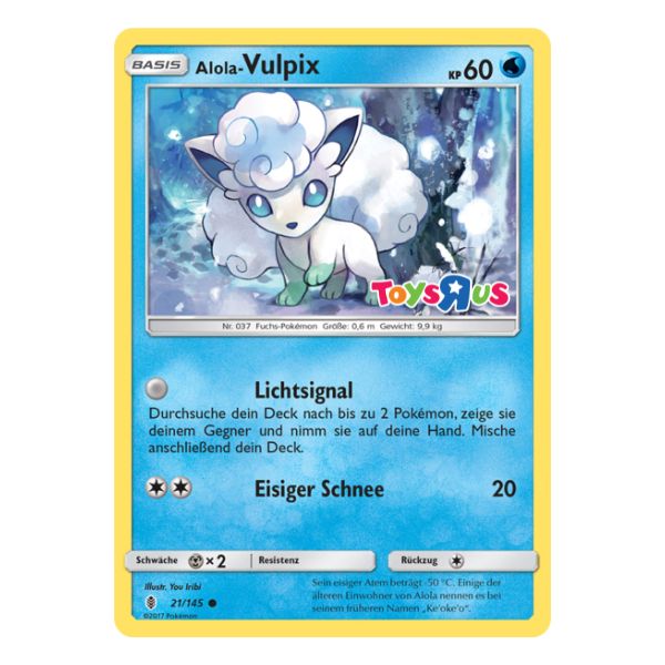 Alola-Vulpix "Toys R Us Stamp" 21/145 Pokemon Stunde der Wächter (Sealed)