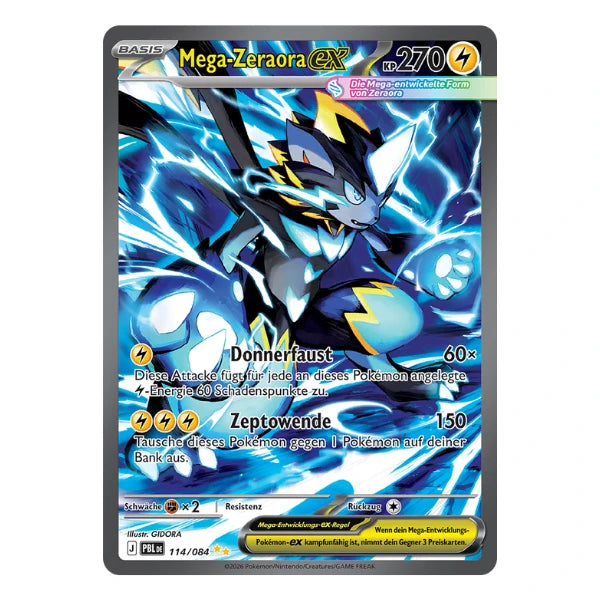 Mega-Zeraora ex SIR 114/084 Pokemon Dunkelnacht