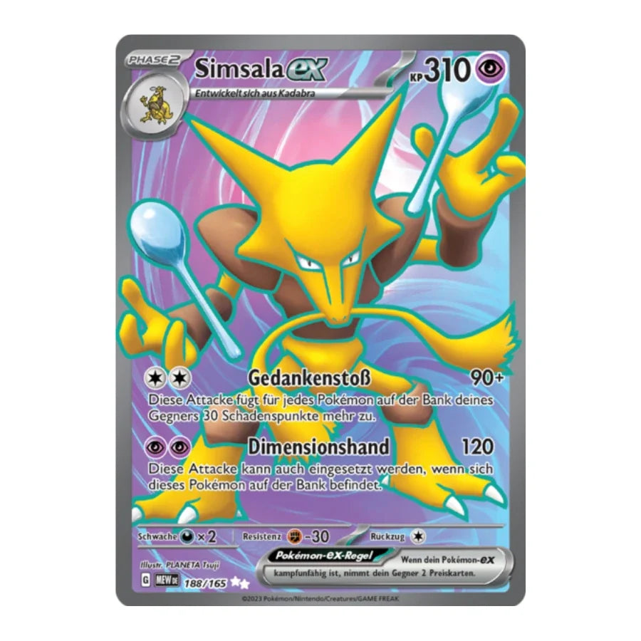 Simsala ex Full Art Deutsch 188/165 Karmesin & Purpur 151