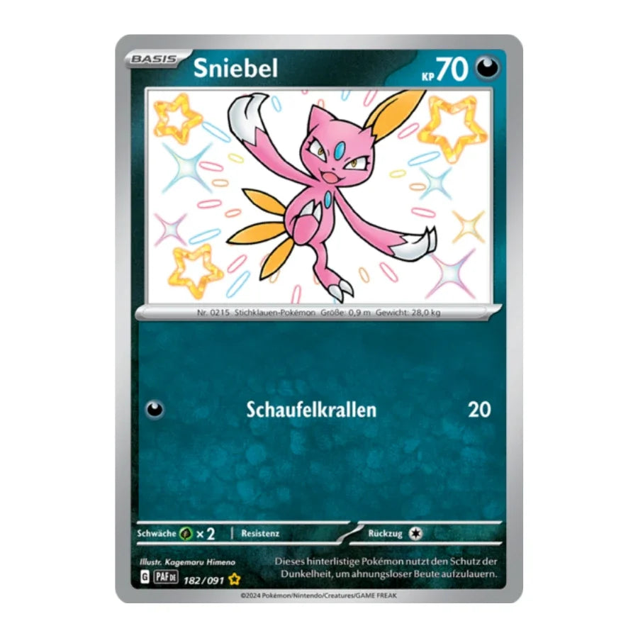 Sniebel Shiny 182/091 Paldeas Schicksale