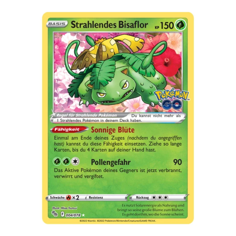 Strahlendes Bisaflor UR 004/078 Pokemon GO