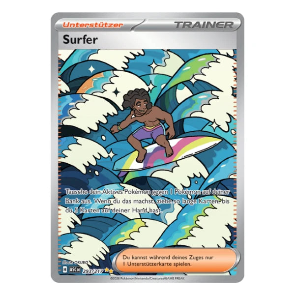 Surfer Trainer SIR 293/217 Pokemon Erhabene Helden