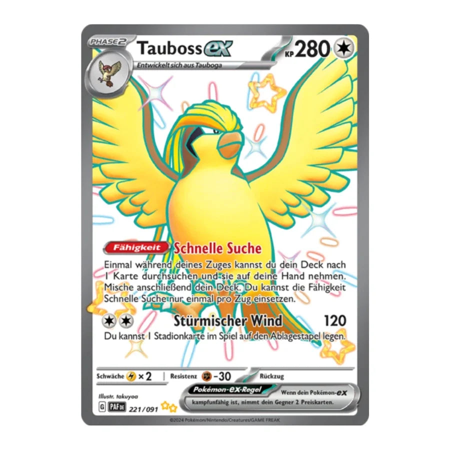 Tauboss ex Shiny UR 221/091 Paldeas Schicksale