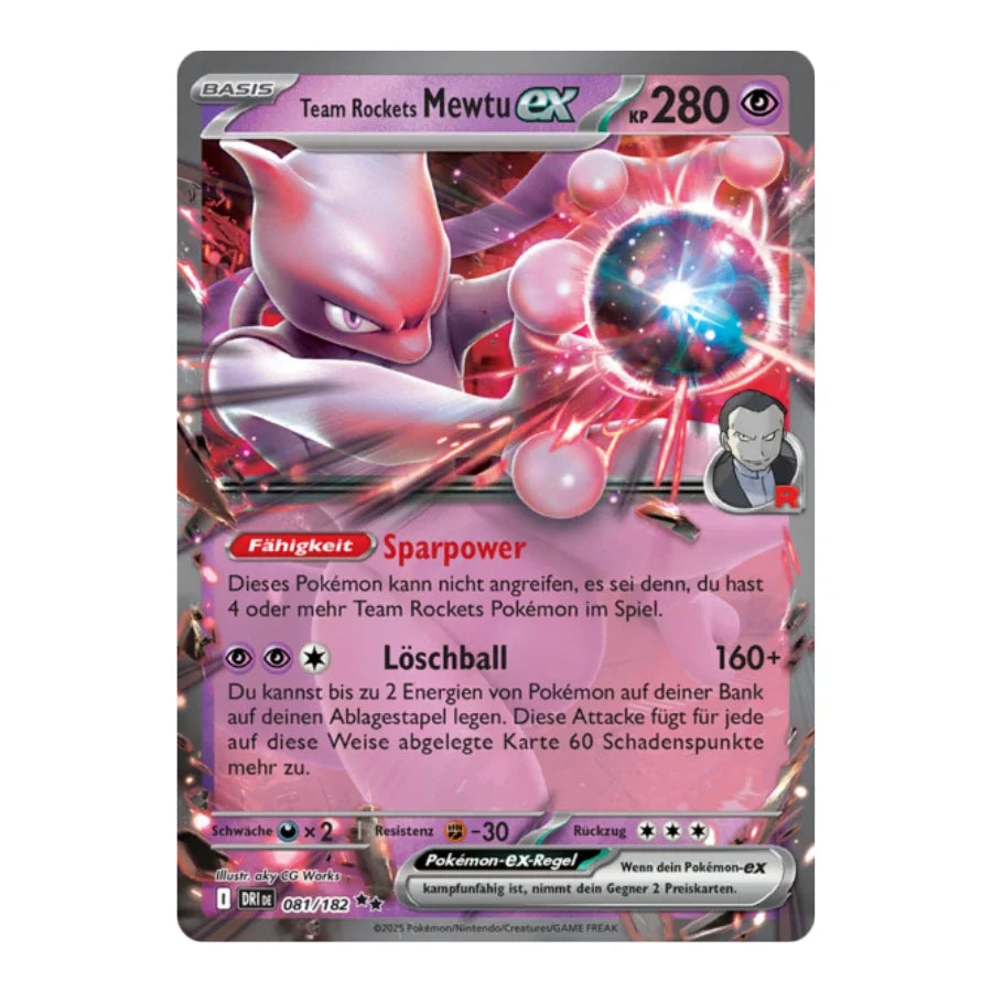 Team Rockets Mewtu ex 081/182 Ewige Rivalen